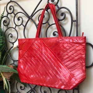 Red Leather Tote